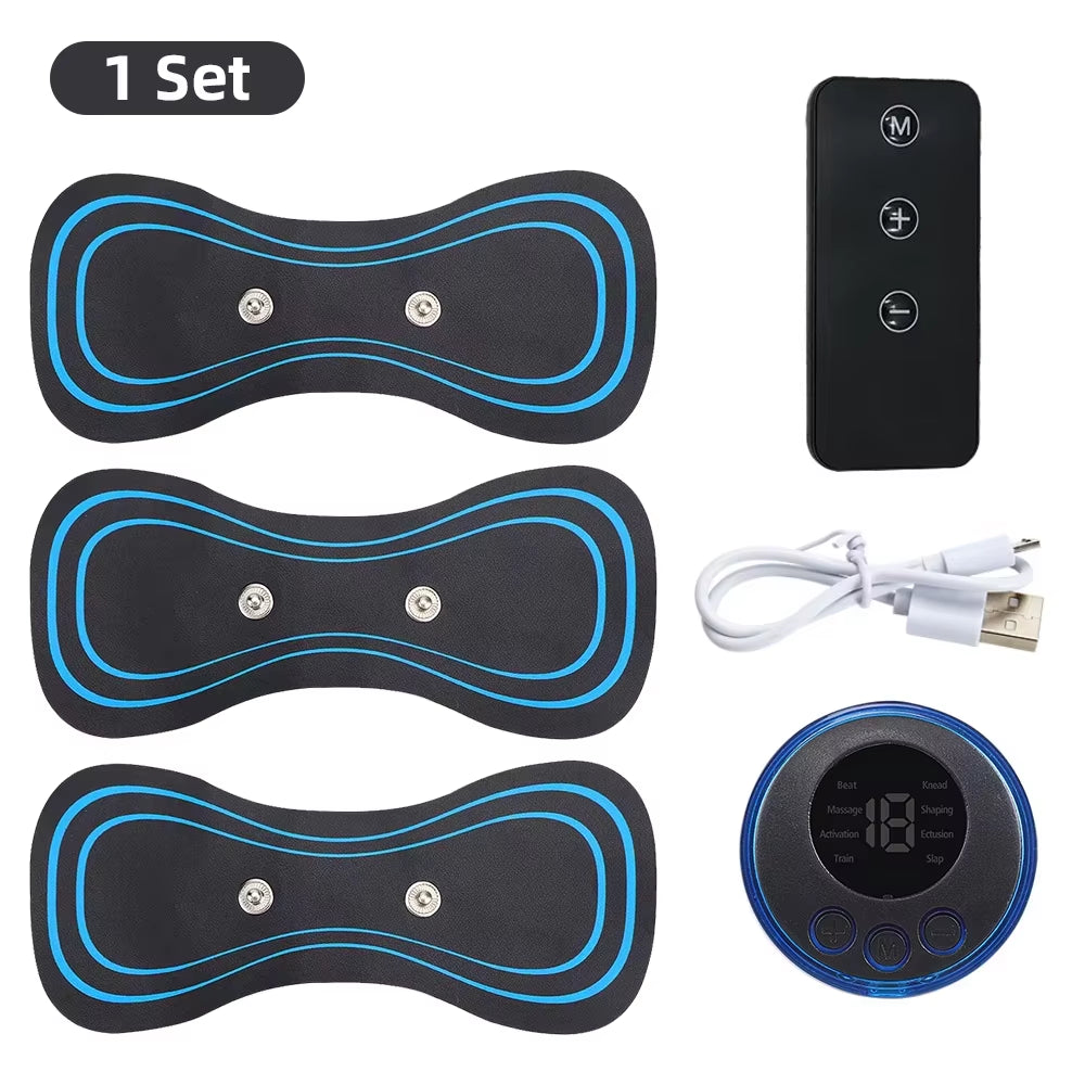 Muscle Electric Massager 2/3/4 Pcs EMS Neck Massage Machine 8 Modes 19 Levels of Strength Vibrater Instrument Treatment
